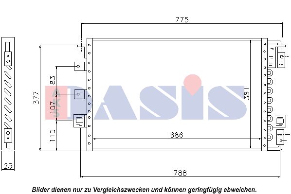 AKS DASIS Kondensators, Gaisa kond. sistēma 132004N